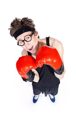Komik boksör adam