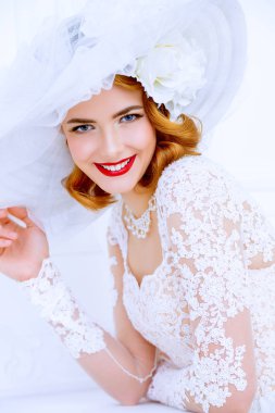 sevimli gelin gülümsemek