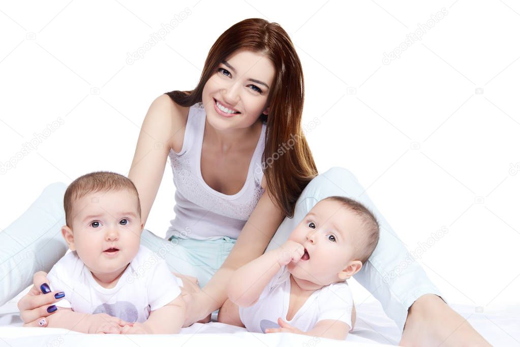 infant babies and mother