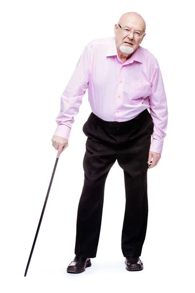 Man with walking stick — Stock Image Man with walking stick Stock Picture