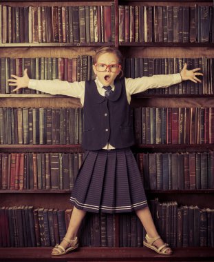 Retro eski Kütüphane