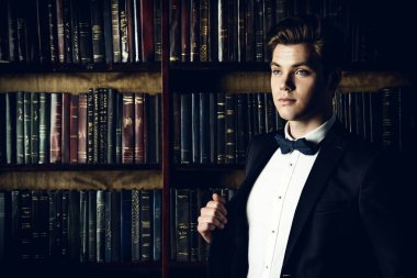 beyefendi bir Kitaplığı'nda 