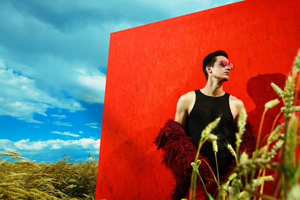 bulutlu gökyüzü ve bir alan