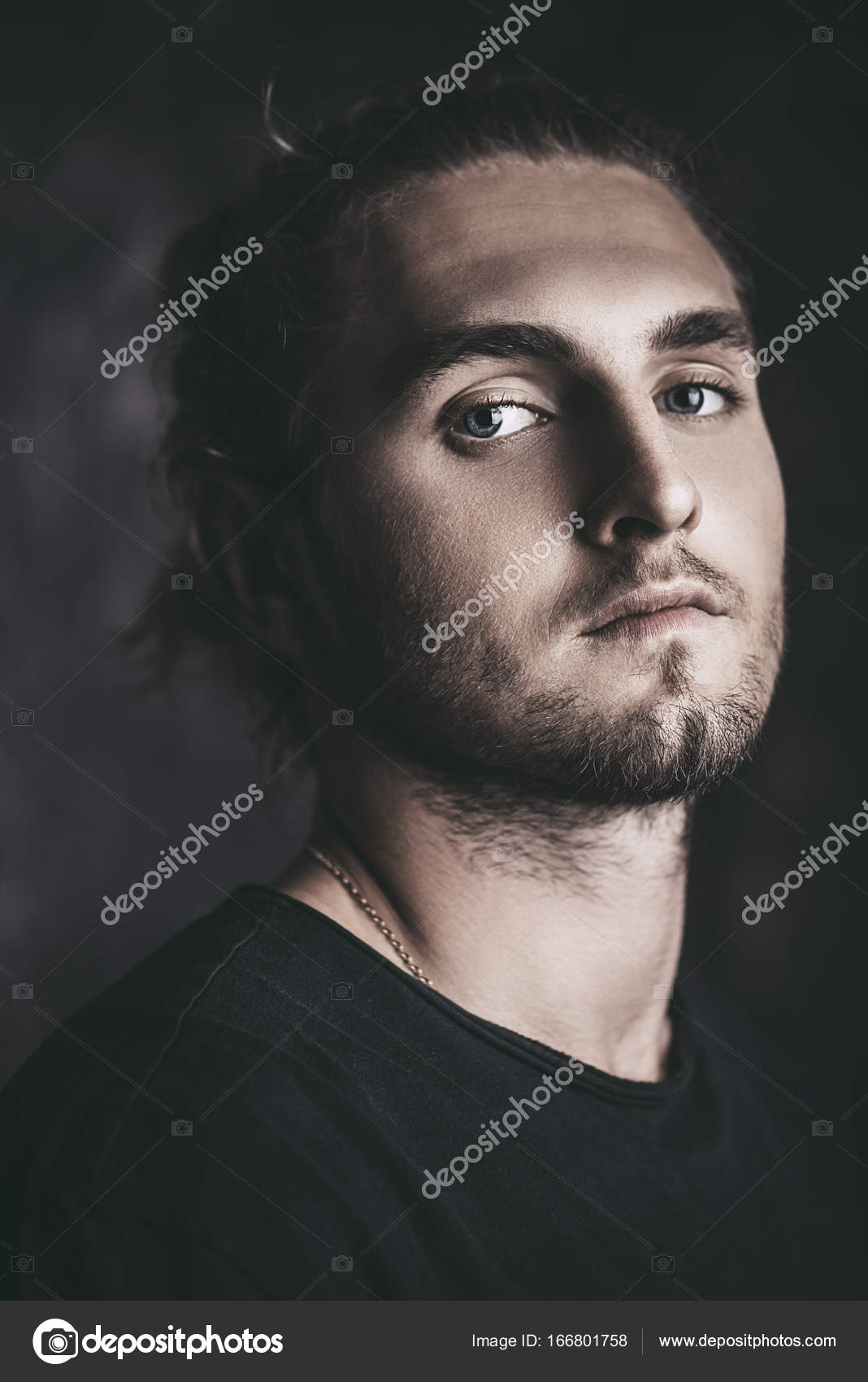 Grunge Male Portrait Stock Photo C Prometeus 166801758