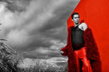 Gri fırtınalı gökyüzü