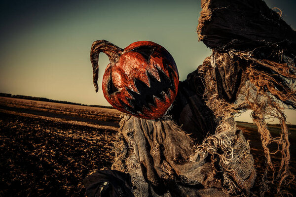 creepy pumpkin ghost