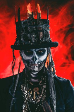 Kafatası makyaj adam