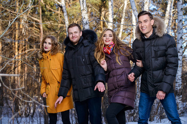 winter smiling holidays