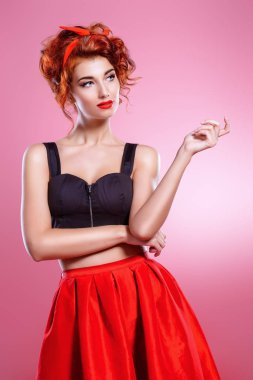 sevimli pin-up kızı