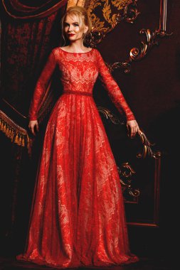 lüks kırmızı Abiye