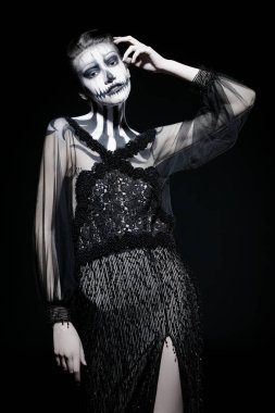 kadın iskeleti makyajı