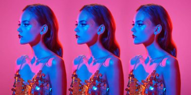 mavi ve pembe ışık