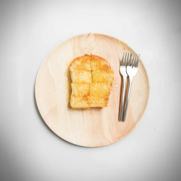 Torrada de pão de manteiga com açúcar — Fotografia de Stock