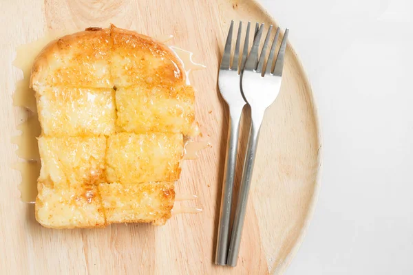 Torrada de pão de manteiga com açúcar — Fotografia de Stock