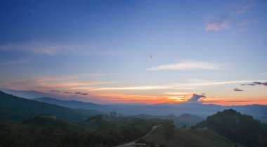 Görünüm noktada güzel gün batımı