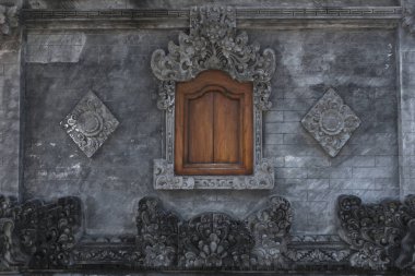 Bali dili antik tapınak duvar. Kale kale kapı veya pencere.