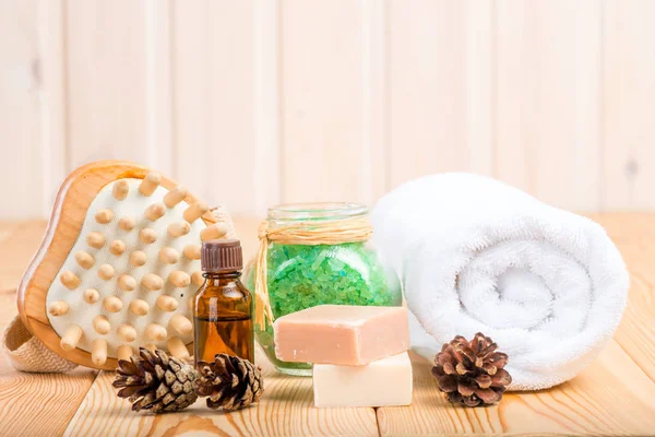 Compoziție pentru tratamente spa cu ingrediente naturale — Fotografie, imagine de stoc