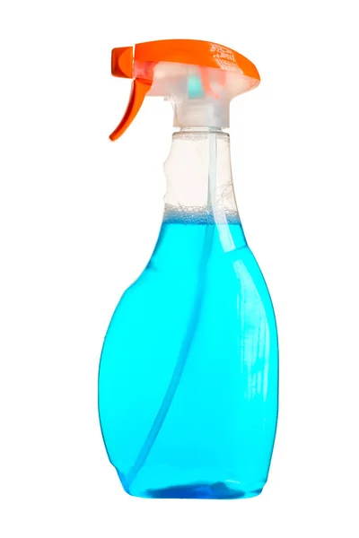 Spray bottle of window cleaner isolated on a white background cl — Stock Photo, Image