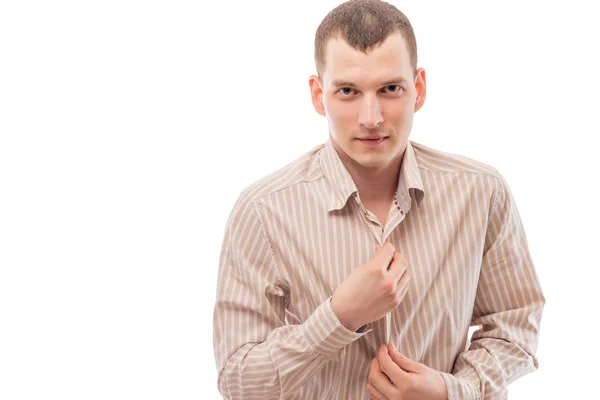 Joven hombre de negocios retrato sobre fondo blanco aislado —  Fotos de Stock