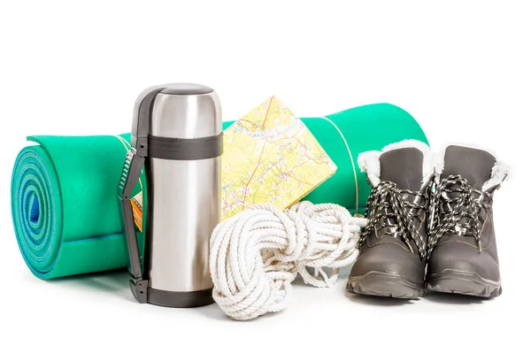 Equipment for extreme hike on the nature and the mountains isola — Stock Photo, Image