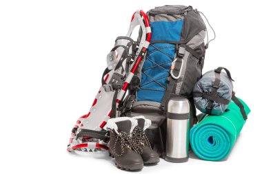 Kış küme nesnelerin active macera yolcunun izole