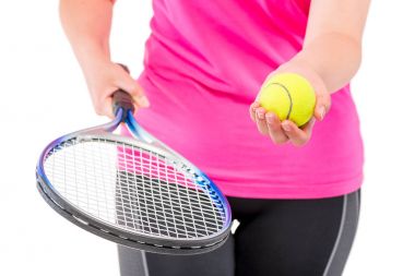 Oyunun tenis, el ekipman yakın çekim için hazır