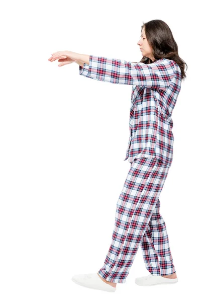 Young girl suffering from sleepwalking in a dream, portrait in f — Stock Photo, Image