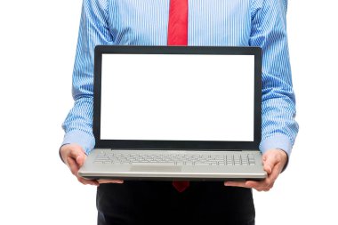 İş kavramı - laptop ile yer üstünde belgili tanımlık perde yazmak için