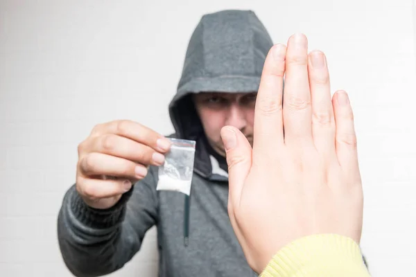 STOP! Say no to drugs! Conceptual photography — Stock Photo, Image