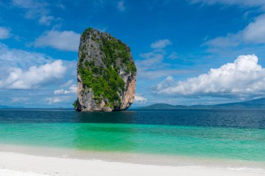 bir manzara ile bir güzel rock ve berrak Denizi, Poa olduğunu tasvir