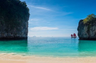güzel bay Hong Island Tayland bir teristic yerde bir 