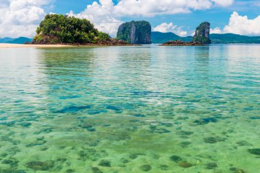 Yatay güzel deniz manzara dağ manzaralı açık wat