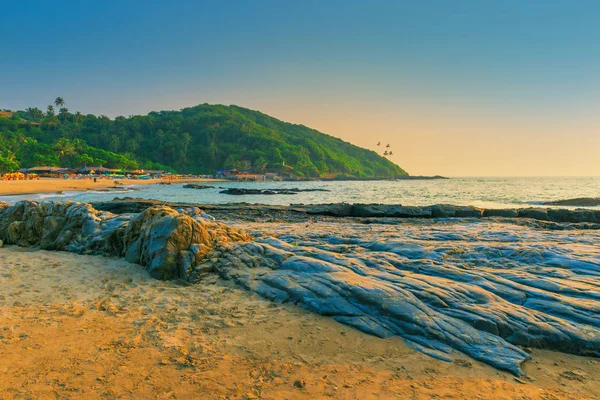 Schöner Badeort in Nordgoa. getönt. — Stockfoto