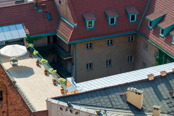 Roof Krakow on a sunny day view from above — Stock Photo, Image