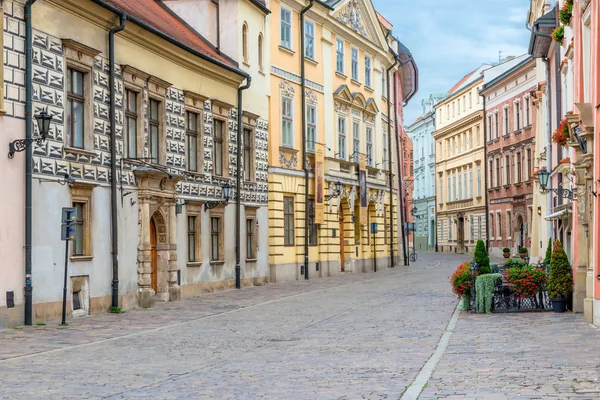 European empty street with the architecture of the old city — Stock Photo, Image