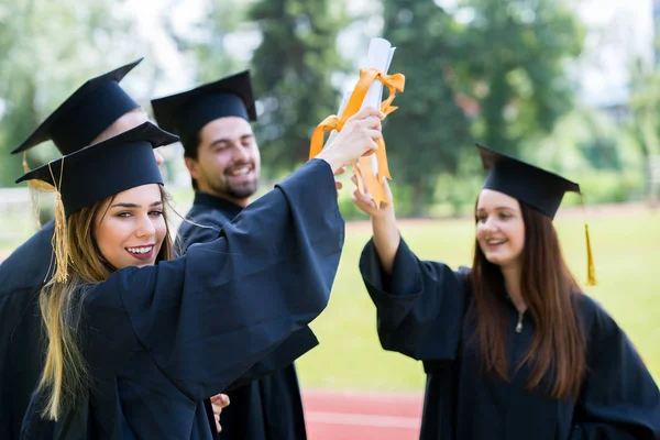 Celebração Educação Graduação Estudante Sucesso Aprendizagem Concep — Fotografia de Stock