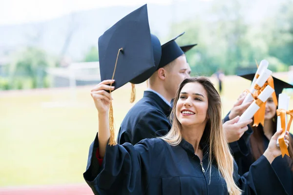 Celebración Educación Graduación Estudiante Éxito Aprendizaje Concep — Foto de Stock