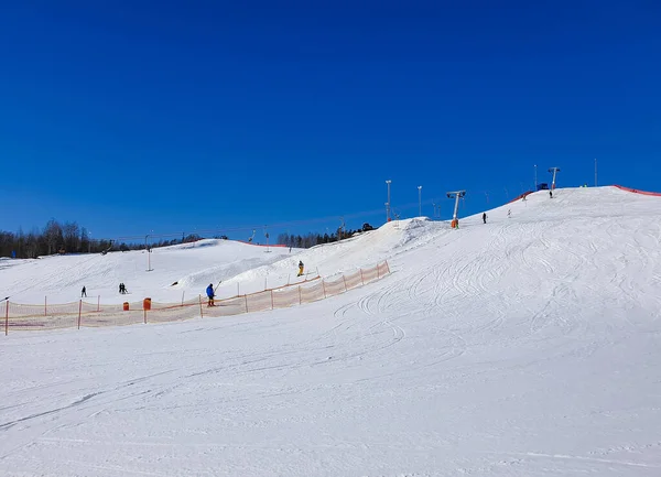 Nördliche Natur Winter Nowodvinsk Gebiet Archangelsk Sonnenuntergang Skipark — Stockfoto