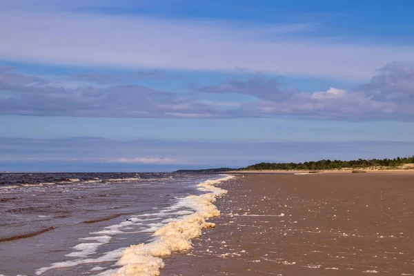 The harsh White sea. Cold summer day on Yagry island, Severodvinsk, Arkhangelsk region