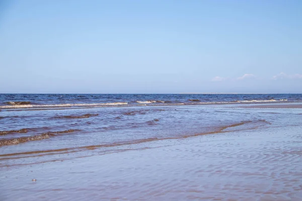 Szorstkie Białe Morze Zimny Letni Dzień Wyspie Yagry Severodvinsk Obwód — Zdjęcie stockowe