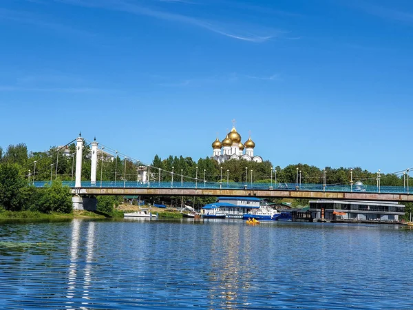 Yaroslavl View Kotoroslnaya Embankment Side Damansky Island — Stock Photo, Image