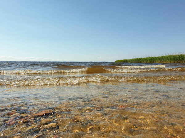 Rybinsk. Rybinsk reservoir near hydroelectric power station. Volga, Sheksna, Mologa. The Rybinsk sea. Yaroslavl region