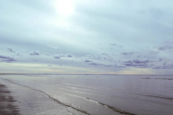 Det Hårda Vita Havet Kall Höstdag Jagry Island Severodvinsk Arkhangelsk — Stockfoto