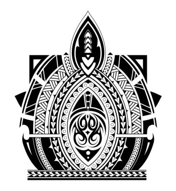 Maori style tattoo sleeve clipart