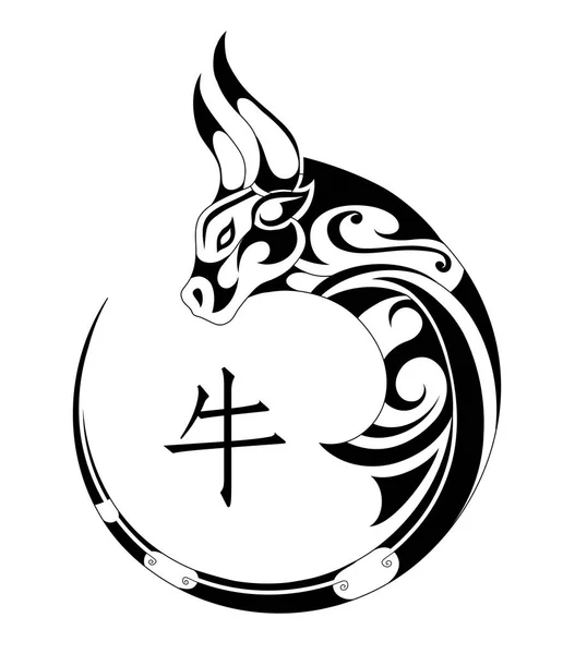 Ox kmenových tetování — Stockový vektor