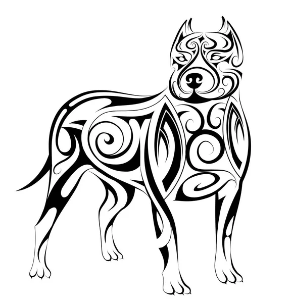 Hund form tatuering — Stock vektor