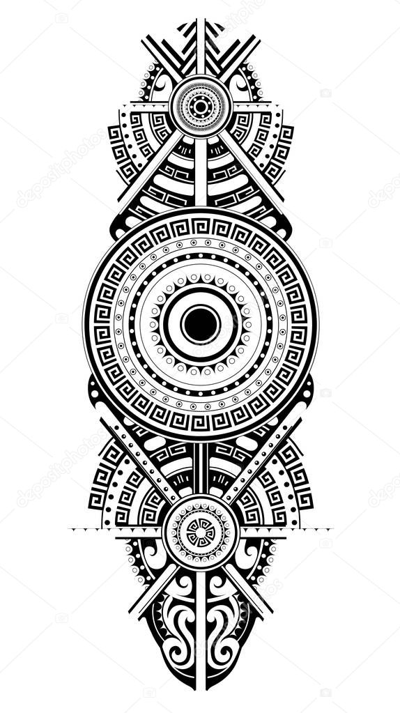Ornamental tattoo in Maori style