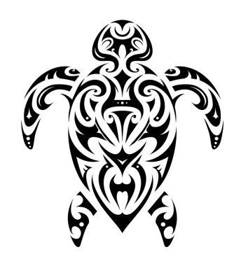 Maori kaplumbağa şekil stil.