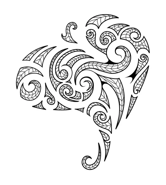 Maori stijl tribal art tattoo — Stockvector