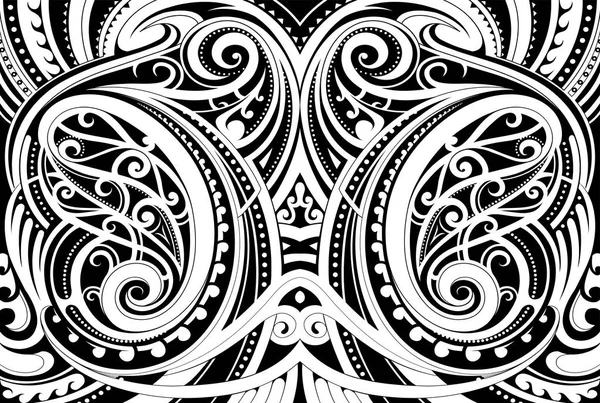 Ornamento étnico maori —  Vetores de Stock